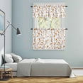 thumbnail image 5 of Brown Spring Floral Kitchen Curtains Sets for Windows 24 Inch Length, Flowers Botanical Elegant Pastoral Rod Pocket Window Treatments Tier Curtains and Valances Set for Bedroom/Bathroom, 5 of 8