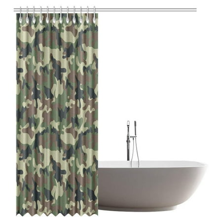Gckg Camo Shower Curtain Green Military Camouflage Army Forces The Great Adventure Authentic Art Bathroom Decor Shower Curtain Set With Hooks 66x72 Inches Walmart Canada