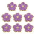 thumbnail image 1 of Uxcell 8 Pcs Parches de Flor Morados de Chenille, Parches de Planchar con Bordes Dorados, Parches de Aplicación para Ropa, Manualidades DIY, Sombreros, Mochilas, Ropa, Vestidos, Pantalones, Jeans, 1 of 7
