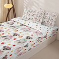 thumbnail image 2 of Manfei Bowknot Schnauzer Zipper Queen Comforter Set with Fitted Sheet and 2 Pillowcases, Strawberry Cupcake Zipper Bedding Set, Pastel Blue Pink, Polkadot Reversible, 4 Pieces, 2 of 7