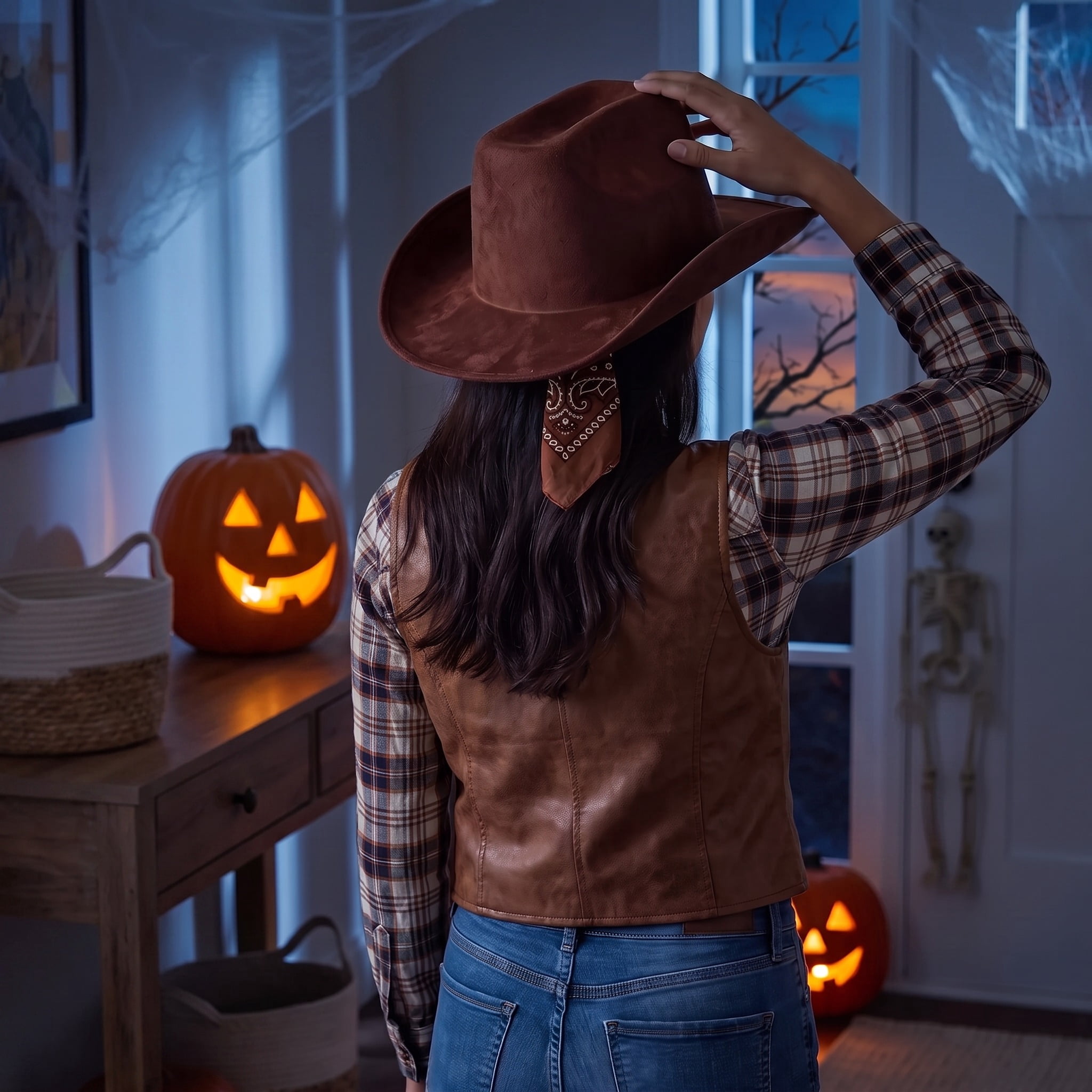 Cowboy Hat Costume Accessory for Adults, Brown, Halloween by Way To Celebrate