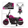 thumbnail image 3 of Aosom Kids Motorcycle, 6V Electric Motorcycle with Single-Button Start Pink, 3 of 10