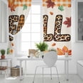 thumbnail image 5 of Fsddascl Leopard Print Fall Blackout Curtains for Bedroom/Living Room, Thermal Insulated Kitchen Curtains, Thanksgiving Pumpkin Maple Leaf Beige Grommet Darkening Window Treatment Drapes 42"x84"x2, 5 of 6