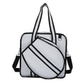 thumbnail image 3 of Bolsa de tenis, bolsa para raquetas, funda para raquetas, portátil, para deportes al aire libre con cremallera, multiusos para raquetas de bádminton, Gris, 3 of 8