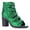 Green, variant on YDN Fashion Women's Open Peep Toe Sandal Boots High Chunky Block Heels Multiple Buckle Strao and Back Zipper Ankle Booties Dressy Casual Cutout Shoes Size 7 Green