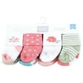thumbnail image 2 of Hudson Baby Infant Girl Cotton Rich Newborn and Terry Socks, Coral Pretty Floral, 0-6 Months, 2 of 2