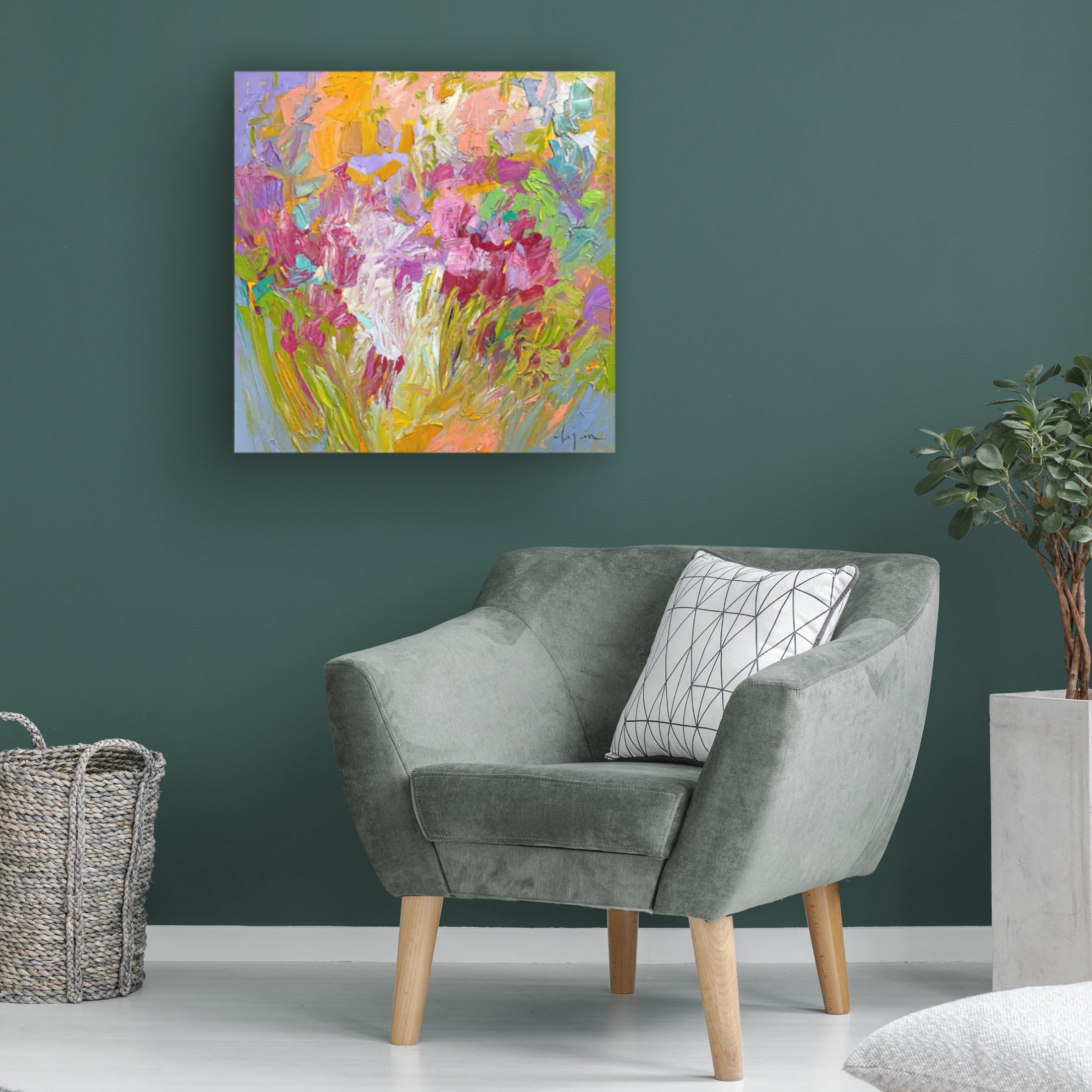 Canvas Wall Art - Dorothy Fagan 'Hum Along With Me' Wall Art for Living Room, Bedroom, or Office Décor by Trademark Fine Art - 24 x 24 Inches