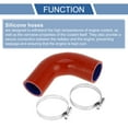 thumbnail image 4 of Unique Bargains 1 Set 35mm/1.38"-38mm/1.5" ID 90mm/3.54" Length 90 Degrees Red Blue Car Silicone Hose with Clamps Coolant Hose Universal, 4 of 7