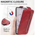 thumbnail image 6 of Zipper Wallet Case for Google Pixel 6A with Card Holder Slot, PU Leather Adjustable Kickstand Flip Handbag Phone Cover for Google Pixel 6A SDLL Red, 6 of 14