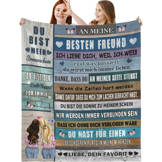 LHSHID Best Friends Gift Ideas Blanket Flannel Soft and Comfortable Anti static Bed Sofa Blanket 60x80in