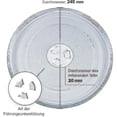 thumbnail image 5 of Universal Microwave Turntable Glass Plate With 3 Fixtures, 245 Mm, 5 of 5
