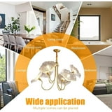 Lotus Leaf Glass Pendant Lights Fixtures Hanging Lamp,French Classic floral pendant Lighting Modern Nordic Chandeliers with 6-Lights,for Living Room Dining Room Bedroom - Walmart.com