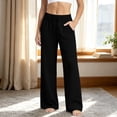 thumbnail image 2 of XuJwPNcy Women Baggy Sweatpants Fall Wide Leg Drawstring Workout Pants Classic Regular Fit Trousers with Pockets(Black,X-Large), 2 of 6
