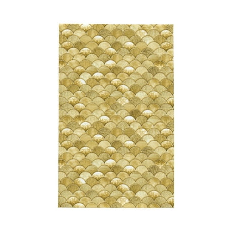 

Absorbent Kitchen Towels Fish Scale Golden Glittering Quick Drying Dish Towels for Kitchen Drying Soft Hand Towels with Lanyard for Kitchen Decor