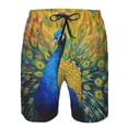 thumbnail image 3 of Pofeuu Peacocks Prin Men's Swim Trunks Quick Dry Bathing Suit Swimming Board Shorts Mesh Lining Beach Swimwear-Medium, 3 of 6