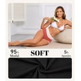 thumbnail image 3 of CF Womens Modal Underwear No Show Hipster Panties for Women Pack Full Coverage Workout Briefs Comfy Soft Smooth Ladies Gym Sports Undies(5B,3XL), 3 of 7