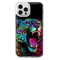 thumbnail image 1 of MUNDAZE Apple iPhone 12 Pro Max Néon Arc-en-Ciel Lumineux Léopard Coloré Antichoc Hybride Transparent Étui de Protection, 1 of 6