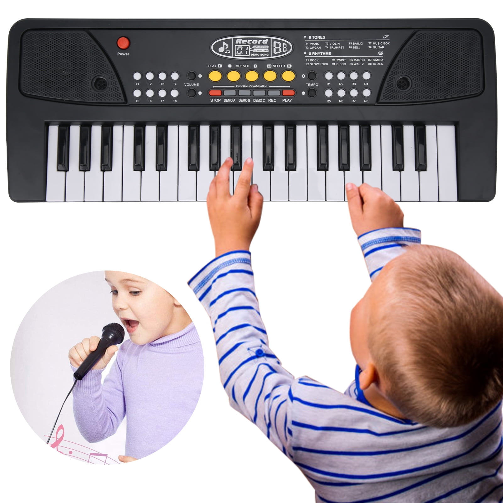 Electronic Piano Keyboard Multi-function Portable Electronic Keyboard Beginners Age 3-8 Years Old For Kids Girls