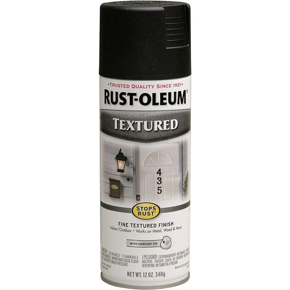 Rust-Oleum Textured Spray Paint - Black - 12 oz