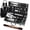 Black, variant on 25pcs Extra Thick BBQ Grill Accessories, Father's Day Grilling Gifts Set for Men Dad, Heavy Duty Grill Tools Utensils Kit with Spatula, Tongs in Aluminum Case for Birthday Brown