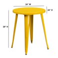 thumbnail image 2 of 24'' Round Black Metal Indoor-Outdoor Table, 2 of 3