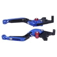 thumbnail image 3 of Par de palancas de embrague de freno extensibles plegables aptas para Yamaha XMAX 250 300 400 125 2018-2021 azul negro sin logotipo, 3 of 5