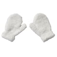 thumbnail image 2 of dianhelloya Children Kid Autumn Winter Warm Mittens Solid Color Full Finger Plush Gloves White, 2 of 8