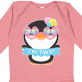 thumbnail image 4 of Inktastic I'm 2 Cute Penguin with Sunglasses and Flowers Boys or Girls Long Sleeve Baby Bodysuit, 4 of 5