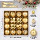 thumbnail image 4 of 42 Piezas Adornos de Bolas de Árbol de Navidad Bolas de Navidad Colgantes Adornos de Árbol de Navidad de Plástico Intermitentes Bolas Colgantes de Árbol de Navidad de 2.36'' y 1.18'' para Decoraciones, 4 of 5