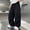 Black, variant on Boys Wide Leg Cargo Pants Casual Elastic Waist Loose Trousers Side Pockets