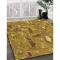 thumbnail image 2 of Ahgly Company Indoor Round Patterned School Bus Yellow Area Rugs, 7' Round, 2 of 6
