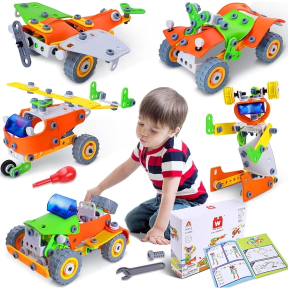 164 PCS Building Toys for Kids Ages 4-8 8-12, Educational STEM Activities, Erector Set Building Blocks, Construction Creative Games for Boys and Girls