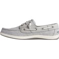 thumbnail image 3 of Women's Sperry Top-Sider Songfish Sparkle Stripe Linen Boat Shoe Grey Textile 10 M, 3 of 6