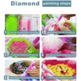 thumbnail image 4 of Pintura de diamante 5D DIY - Feliz Navidad, taladro completo, pinturas bordadas, imágenes artísticas, decoración de pared, decoración de sala de estar, dormitorio, 30x40cm sin marco, 4 of 5