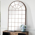 thumbnail image 3 of DecMode Traditional Windowpane Style Metal Wall Mirror with Polished Brown Finish, 34"W x 56"H, 3 of 14