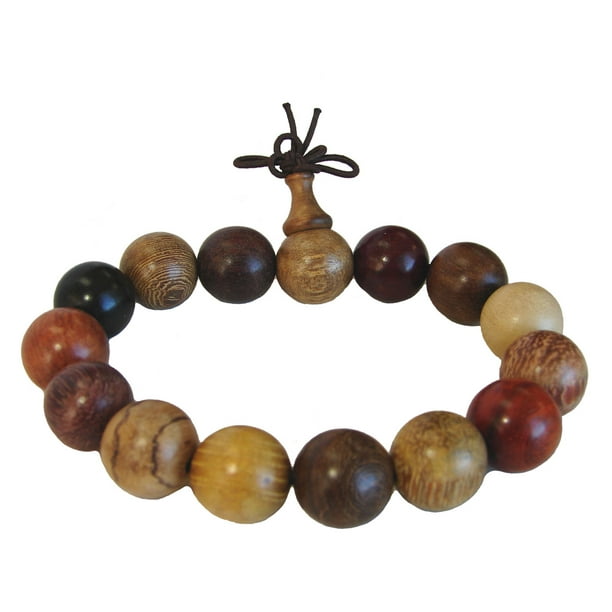 Feng Shui Import - Feng Shui 16mm Big 7-Natural Wood Men Bracelet