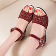 thumbnail image 1 of Sandalias de mujer, novedad de verano, sandalias de moda para mujer, sandalias de plataforma de lujo con cuña de tacón alto, sandalias cómodas con hebilla de una línea, Sandals36 Gao Jinjia LED, 1 of 2