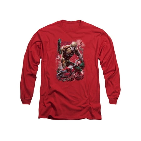 DC Comics Aquaman New 52 Adult Long Sleeve T-Shirt Tee
