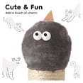 thumbnail image 5 of 22" Cat Scratching Post, Sisal Cat Scratcher with Toy, Monster Design for Indoor Cats, Kittens & Large Cats - Grey, 5 of 7