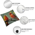 thumbnail image 4 of JEUXUS  Decorative Couch Throw Pillow Covers, Square Set Cushion Case, Soft Couch Pillow Covers - Red Birds 2PCS, 4 of 6