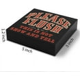 thumbnail image 2 of Zomyto 5"x5" Funny Bathroom Wooden Box Sign Plaque Please Flush This is Not Show and Tell Wood Box Sign, 2 of 6