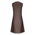 thumbnail image 5 of Awdenio Cocktail Dress for Women , Fashion Women Plus Size Solid Color Round-Neck Pocket Casual Sleeveless Ladies Knee-Length Dress Christmas, 5 of 6