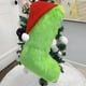 thumbnail image 5 of Stockings Christmas Fluorescent Green Candy Gift Bag Santa Hat Decoration, Fluorescent Green Stockings, Small Santa Hat, LED Lighted, Festive Holiday, Christmas Party Decor, Foldable Design,, 5 of 6