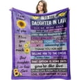 thumbnail image 1 of LHSHID Daughter in Law Gifts Throw Blankets Gifts for Daughter in Law Daughter in Law Gift Ideas Mothers Day Birthday Gifts from Daughter in Law Bonus Daughter Gifts Blanket for Sofa 50x60in, 1 of 6