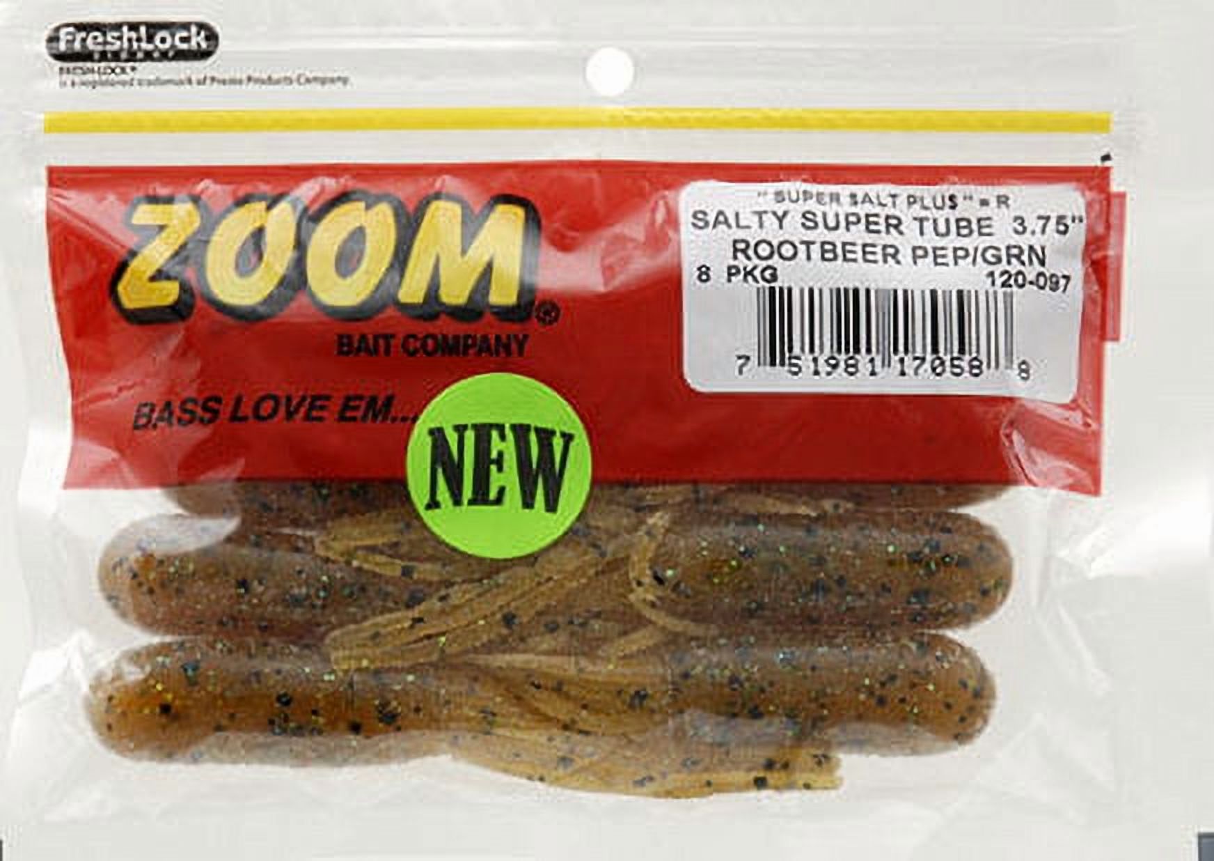 Zoom Super Tube 3.75'' Rootbeer Pepper Green 8pk - Walmart.com