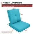 thumbnail image 7 of POCASSY Patio Furniture Cushions Set of 5, 22.5"*22.5" Outdoor Cushion for Patio Furniture, Water Resistant, Fade Resistant, Deep Seat and High Back Cushion for Chair, Sofa, and Couch, Turquoise, 7 of 7