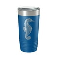 thumbnail image 1 of Seahorse Tumbler Zentangle Travel Mug Insulated Laser Engraved Coffee Cup 20 oz Royal Blue, 1 of 1