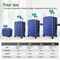 thumbnail image 4 of 11 Pcs Hardside Luggage Set, Hardshell Suitcases with Spinner Wheels & Lock, 14" Travel Case, 20" Carry-On Luggage, 24" Checked Luggage, 28" Checked Luggage, 7Pcs Packing Cubes, Blue, 4 of 9