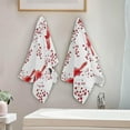 thumbnail image 4 of Winter Red Birds Berries Hand Towels, Kitchen Towel Ultra Soft and Absorbent,Decorative Fingertip Face Towel for Bathroom Hotel, 2 PCS, 28.3"x 14.4", 4 of 6
