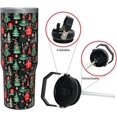 thumbnail image 3 of Christmas Gifts 30oz Tumbler Gifts for Women Men, Green Xmas Tree Stainless Steel Insulated Cup, Top Handle and Flip Straw Water Bottle Mug Holiday Gift Ideal, 3 of 6